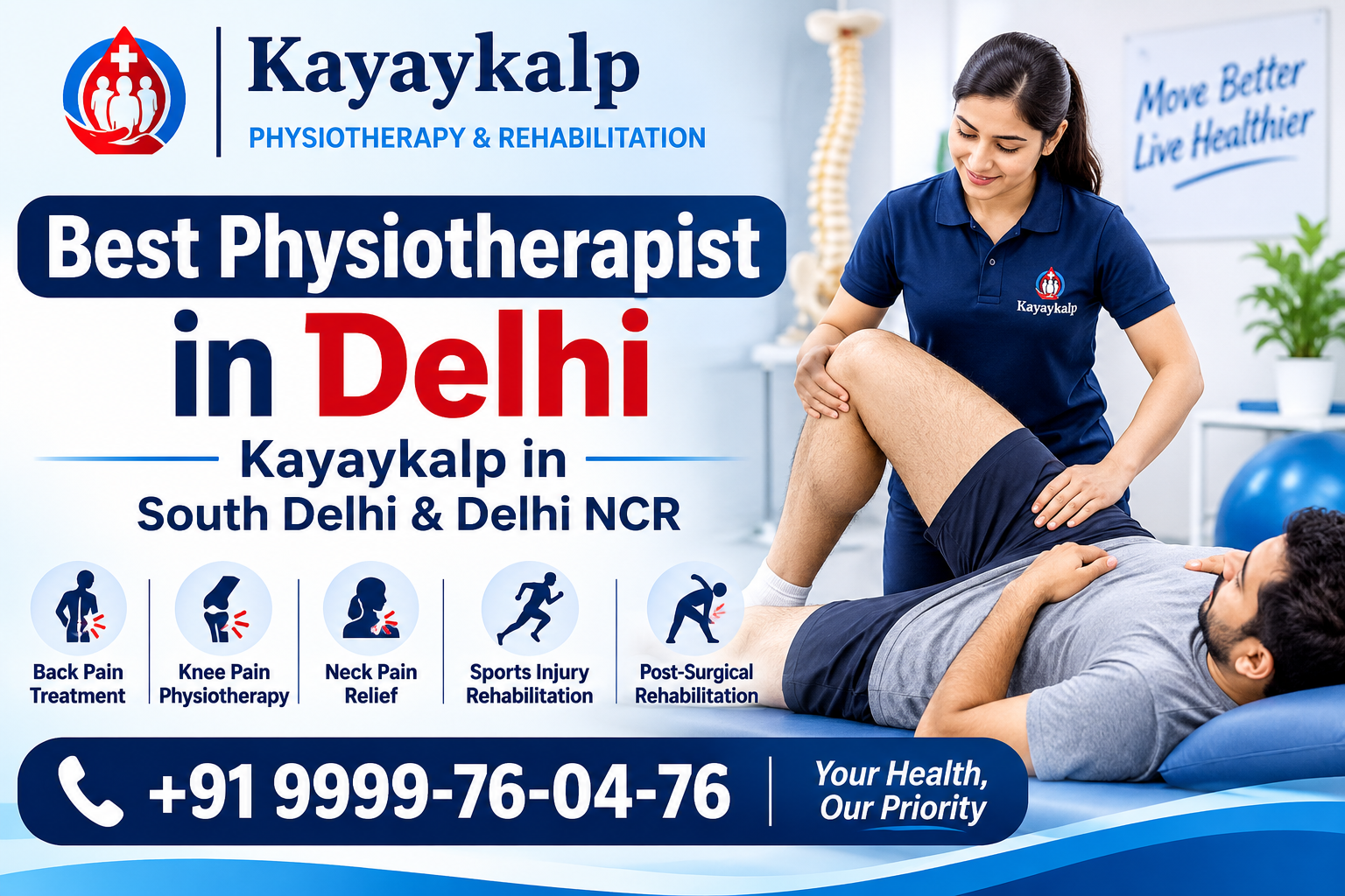 Best Physiotherapist in Delhi: Kayaykalp in South Delhi & Delhi NCR